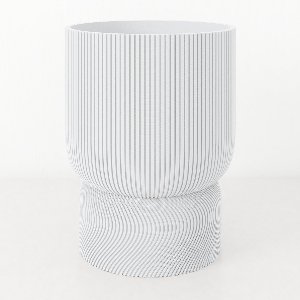 Dastium Home - hoge plantenpot van bio plastic - Japandi Living - Moderne Japandi Decoratie - Øq2 cm wit