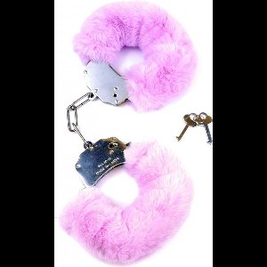 Plush handboeien | Paars | Metaal met slot Purple Plush