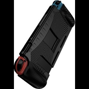 Grip TPU Bescherm Hoes Skin geschikt voor Nintendo Switch - Zwart