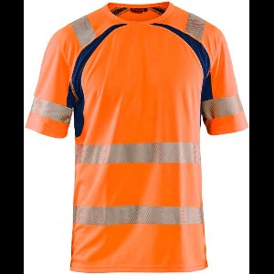 Blaklader UV-T-shirt High Vis 3397-1013 - High Vis Oranje/Marineblauw - 4XL
