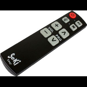 Senioren/Slechtzienden universele simpele afstandsbediening Seki Easy - grote toetsen - Zwart