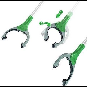 Unger afvalgrijper 93cm met GRATIS veiligheidsvest. Grijper heeft een draaibare graaikop en magneet.