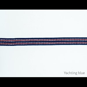 Sierband blauw rood wit randje - fournituren - sierlint - hobbylint - 2 meter -