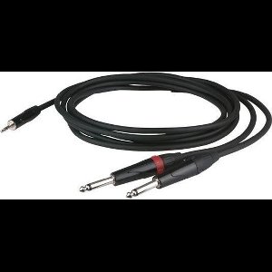 DAP Audio Stereo Mini jack  Overgangskabel 1,5m - Mini  Jack -  2x Jack - 1,5m