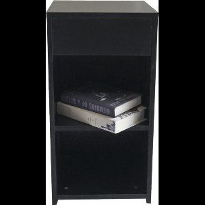 Nachtkastje halkastje 65 cm hoog zwart