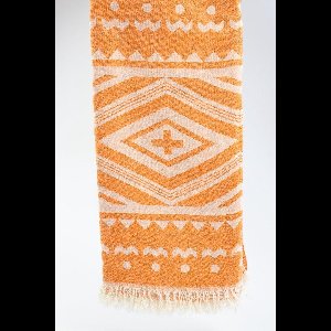 uit Turkije By Aquatolia Hamamdoek Gagae - 100% Zacht Katoen - Strandlaken - Handdoek - Oranje - 100cm x 180cm - Originele hamamdoek uit Turkije