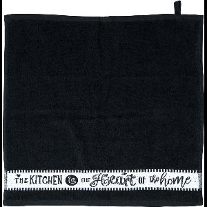 Dutch Rose keukendoek zwart