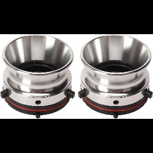 Naafadapters - Professionele 10 Inch Opener - Gepolijst Aluminium - Afsluitbare Haspelnaafadapters - Studer, Akai, Teac Compatibel - Zilverkleurig - 1 Paar.