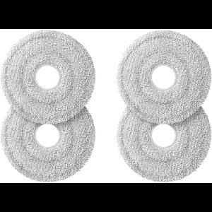 Originele microvezelpads Gescht voor Jet Bot Combo (VR7MD9*), accessoires en reserveonderdelen voor robotstofzuiger, herbruikbaar, grijs, 4 stuks