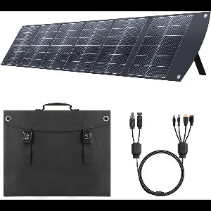 RVV® Zonnepaneel Opvouwbaar - Draagbare Zonnepaneel - Zonnepaneel - met Standaard - Zwart - 10cm x 10cm x 10cm