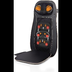 Massagezitkussen Shiatsu – 3 Massagezones (boven/onder/gehele rug) – Nekmassage, Warmte- & Roodlichtfunctie – Met Afstandsbediening – Past op Elke Stoel – Zwart