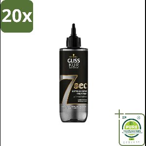 20 x Gliss-Kur - 7 Sec Express Repair Treatment - Ultimate Repair - Herstelt Intensief - 200 ml - Grootverpakking - Haar Herstel - Haarmasker - Beschadigd Haar - Droog Haar - Keratine