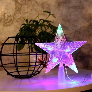 Kerstboom Piek - Kerstboom Topper - Kerstversiering kerstboom - LED Ster - Met verlichting - Werkt op Batterij - 15 cm - Multicolor