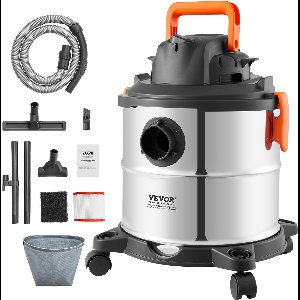 VEVOR Nat-Droogzuiger Industriële Stofzuiger 20L 6HP 1200W met Sproeiers Zilver