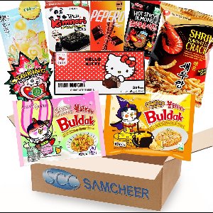 Samyang Buldak Cream Carbonara & Quattro Cheese Noodles - Koreaanse Snack Noedel box -Kerstcadeau - Hello Kitty Chocolade