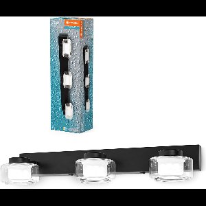 LEDVANCE ORBIS Flame wand- en plafondlamp met LED, zwart, 16,5W, 1050lm, 3000/4000K, kleurtemperatuur instelbaar via wandschakelaar (koud wit/warm wit), IP44 bescherming tegen vreemde voorwerpen en spatwater