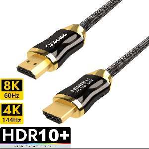 Qnected® HDMI 2.1 kabel 1,5 meter - 4K 120Hz & 144Hz - PS5 & Xbox Series X - 48Gbps - Ultra High Speed - Charcoal Black