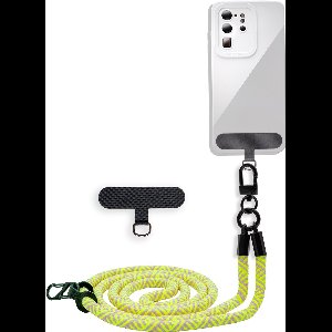 Cadorabo mobiele telefoonketting geschikt voor WIKO PULP 4G in GEEL met verstelbaar riemkoord om om je nek te hangen