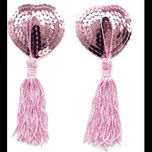 CHPN - Tepelcovers - Tepel cover - 1 Paar - Tepelkwastjes - Kwastjes - Paars - Tepelsticker - Tepelbedekkers - Tepelplakkers - Pailletten - Nipple cover - Roze