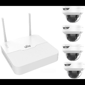 UNV NVR + 4 wifi dome kit, 2,8mm (KIT/NVR301-04LS3-W/4*322LB-AF28WK-G)