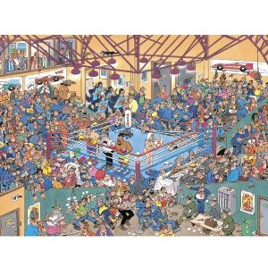 Puzzel - Jumbo - Jan van Haasteren - 950 stukjes - Boxing Match - Bokswedstrijd - Legpuzzel
