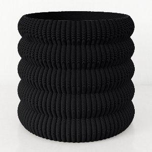 Dastium Home - Bloempot voor binnen - Zwarte plantenpot van bio plastic - Ø15 cm