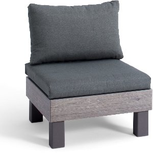 Keter Signature Elements Tuinstoel - met groene kussens - Cappuccino/Ashwood