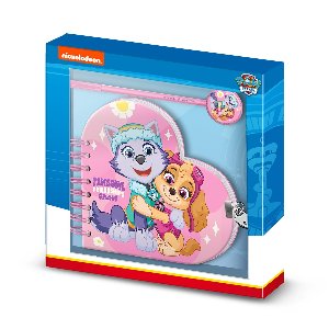 Karactermania - Paw Patrol - Vriendschap - Hart Dagboek - Notitieboek - Planner - Schetsboek + Pen - Roze