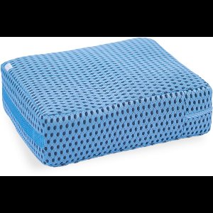 LIVIN' Spa Zitje Deluxe - Whirlpools - Spa Zitkussen - Spa Zitverhoger - Badkussen - Badkussens voor in bad - Spa Accessoires - Geschikt voor Spa, Jacuzzi, Hottub, Bad - Zacht en comfortabel - Uitwasbaar - Blijft op Bodem - 38x30x12CM - Blauw