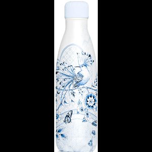 IZY Drinkfles - Ode aan de lucht en de zee- Blauw - Inclusief donatie - Waterfles - Thermosbeker - RVS - 24 uur koud - 12 uur lang warm - 500 ml
