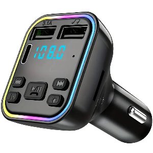 Auto transmitter mp3-speler Draadloze FM-zender Type C USB C Snel opladen dubbele USB Autolader Handsfree Autoset MP3-speler FM-modulator