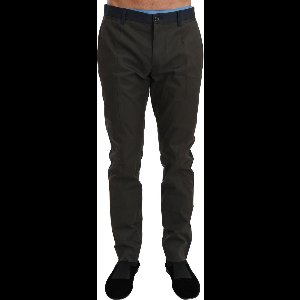 Blauw grijze strepen broek katoenen broek