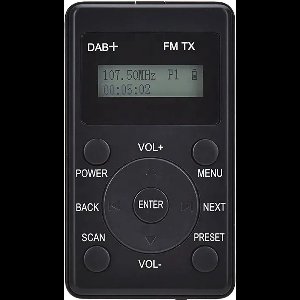 Bluetoolz® - BT-C9 CE- Handige compacte oplaadbare Portable DAB+ Radio met FM en inclusief set oortjes en draagkoord, ca. 15 uur speeltijd. Geïntegreerde FM zender voor koppeling met radio / autoradio