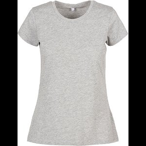 Build your Brand Ladies´ Basic Tee BYBB012 - Heather Grey - 5XL