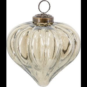 Glazen kerstbal black smoke