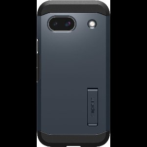 Spigen Tough Armor Hoesje Geschikt voor Google Pixel 8a - Back Cover met Kickstand Metal Slate