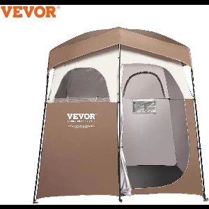 Vevor - Tent - Douchetent - Omkleedtent - Toilettent - 2 persoonstent - 210 cm hoog - Beige - Inclusief draagtas