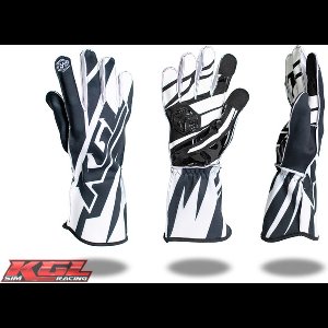 KGL Phantom Grip | Black & White | (Sim) Racing Handschoenen - M
