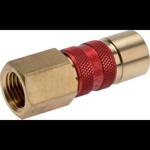 Messing DN 5 Bruin-Coded Luchtkoppeling Snelkoppeling G 1/8 inch Binnendraad - CLS5-F-B-BRO-CD-018