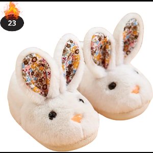 Livano Warme Pantoffels - Sloffen - Slippers - Dames - Heren - Pluche - Maat 23 - Wit