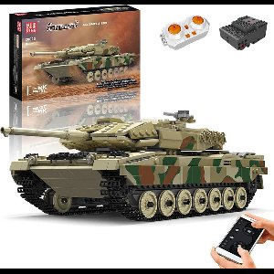 Mould King - leopard 2 tank - bouwpakket - 1100 onderdelen - bestuurbaar - met geluid - past op bekende merken