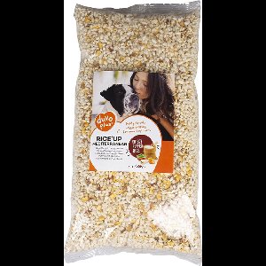 duvo+ Rice Up - gepofte rijst 1 kg - meditereranean - licht en gezond. gepofte rijst met groentjes.gebruikskare natuurlijke topping voor elk hondenmenu