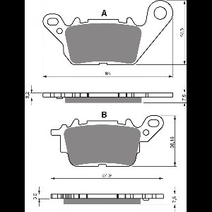 Plaquette de frein Gold Fren pour Scooter Yamaha 125 Gpd A N-Max 2015 à 2018 AVG / 2DS1 Neuf