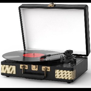 Platenspeler Bluetooth - CD Speler met Speakers - Vintage - Vintage Zwart