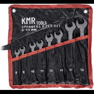 Ringsteeksleutel set - 8 t/m 19 mm - 8 dlg - Steek ringsleutel - KMR Tools
