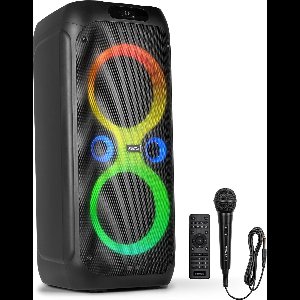 Partybox - Fenton Core160 - Bluetooth speaker met lichteffecten - Met microfoon en oplaadbare accu