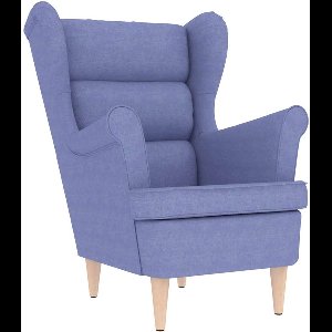 vidaXL - Fauteuil - 74x84x100 - cm - stof - jeansblauw