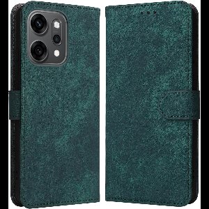Zandarix Geschikt voor Oppo Reno 14 - Hoesje met Kaartsleuven - Schokbestendig en RFID - Book Case Hoesje - Groen