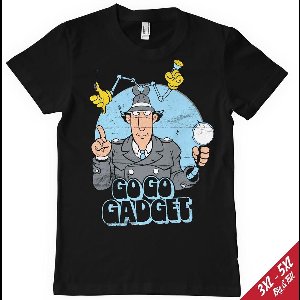 Inspector Gadget T-Shirt Go Go Gadget Big & Tall T-Shirt CPLG-1-IG002-H68-14 Black-4XL