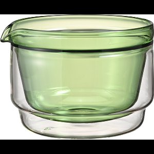 HARIO Double-Walled Matcha Bowl - 300mL - Dubbelwandige Mengkom voor Matcha - Hittebestendig Glas - Groen